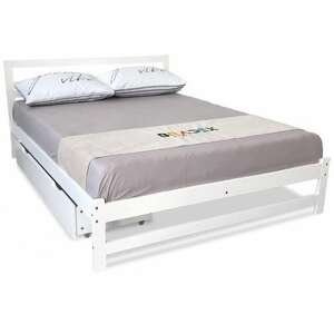 מיטה זוגית עץ מלא דגם Mira מבית Bradex בגודל 140x190 ס''מ - צבע לבן