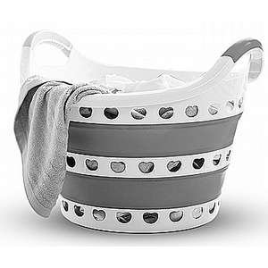 סל כביסה עגול מתכווץ 35 ליטר Bpatent - אפור