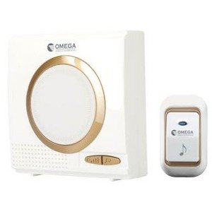 פעמון דלת אלחוטי דיגיטלי Omega צבע לבן זהב