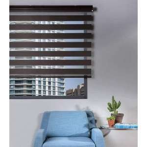 וילון זברה עם קרניז תואם 100X160 ס''מ Homestyle - אפור