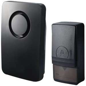 פעמון דלת אלחוטי 230V+לחצן בטהובן - צבע שחור
