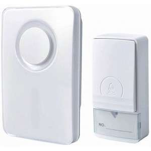 פעמון דלת אלחוטי 230V+לחצן בטהובן - צבע לבן