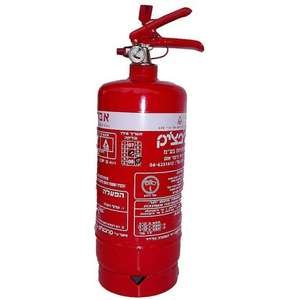 מטף כיבוי אש 3 קג אבקה ABC כולל מתלה לקיר מבית קרבציק