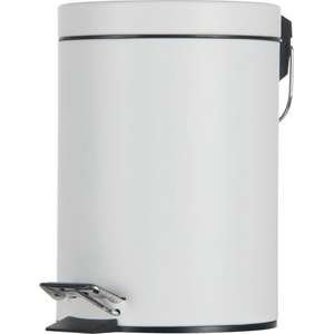פח דוושה עגול 3 ליטר עם דוושה Aquila - צבע לבן