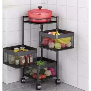 עגלת שירות נפתחת 3 תאים + מגש עליון Garden Top Nir