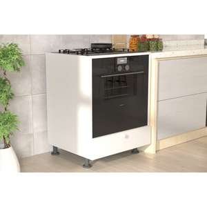 ארון שירות לתנור בנוי וכיריים 87x60x58 ס''מ דגם Arava מבית Tudo Design - צבע לבן