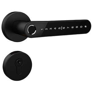 מנעול ידית טביעת אצבע (ביומטרי) חכם Elock Magic - צבע שחור קרבון