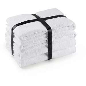 מארז 6 מגבות 4 מגבות פנים + 2 מגבות גוף עשויות 100% כותנה מבית ערד טקסטיל דגם Mirabel צבע לבן