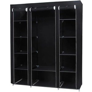 ארון קל לאחסון 11 תאים + מתלה וכיסוי בד Ramos CW-021 - צבע שחור