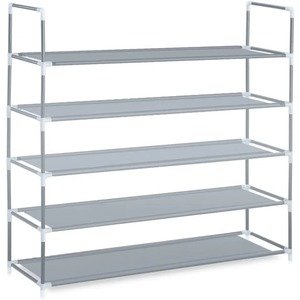 כוננית נעליים 5 מדפים מבד מבית Ramos - צבע אפור