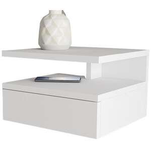 שידת לילה צפה דגם Nesli מבית Tudo Design - צבע לבן