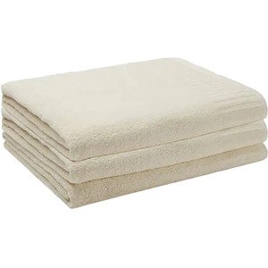 מארז 3 מגבות גוף בגודל 70X130 ס''מ עשויות 100% כותנה מבית ערד טקסטיל - דגם Noam - צבע קרם