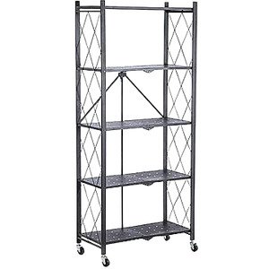 ארגונית 5 מדפים מתקפלת Bpatent - צבע שחור