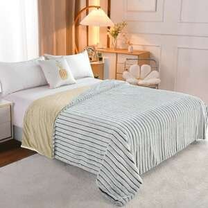 שמיכת חורף זוגית דמוי פרווה איכותית 200X220 ס''מ Arige Gad - צבע קרם