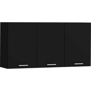 ארון שירות עליון למטבח 3 דלתות 1.2 מטר דגם Tavor מבית Tudo Design - צבע שחור