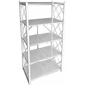 ארגונית 5 מדפים מתקפלת Bpatent - צבע לבן