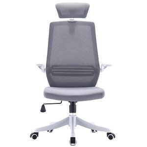 כסא מחשב ארגונומי ואורתופדי דגם M76A כולל משענת ראש מבית Sihoo - צבע אפור ולבן