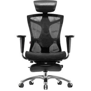 כסא מנהלים ארגונומי ואורתופדי דגם V1 כולל הדום לרגליים מבית Sihoo - צבע שחור