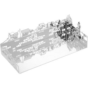 מגש ירושלים משרדי מצופה כסף Merdinger by Hazorfim