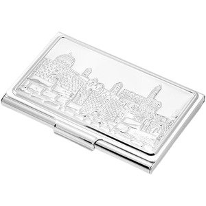 מחזיק לכרטיסי ביקור ירושלים מצופה כסף Merdinger by Hazorfim