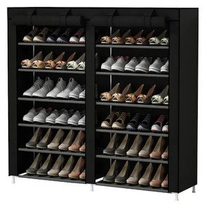 ארון נעליים מודולרי גדול 12 מדפים Ramos - צבע שחור
