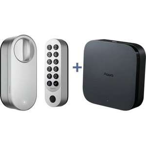 באנדל מערכת נעילה חכמה לדלת (כולל Keypad) Smart Lock U200 + רכזת Hub M3 מבית Aqara - צבע כסוף