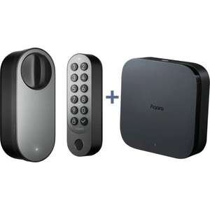 באנדל מערכת נעילה חכמה לדלת (כולל Keypad) Smart Lock U200 + רכזת Hub M3 מבית Aqara - צבע שחור