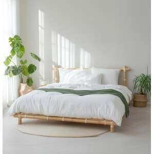 סט מצעים למיטה זוגית 160X200 ס''מ קולקציית במבוק Arige Gad - צבע לבן