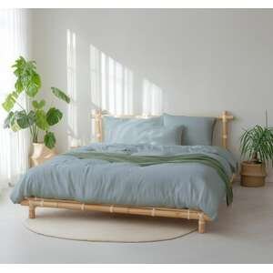 סט מצעים למיטה זוגית 160X200 ס''מ קולקציית במבוק Arige Gad - צבע כחול שמיים