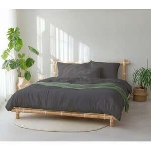 סט מצעים למיטה זוגית 160X200 ס''מ קולקציית במבוק Arige Gad - צבע אפור כהה