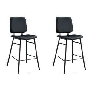 זוג כיסאות בר דגם Gabi מבית Ramos - צבע שחור