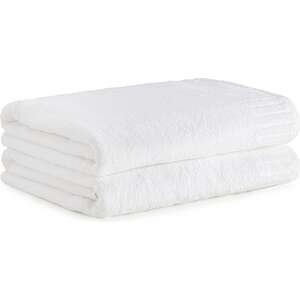 2 מגבות פנים בגודל 50X80 ס''מ עשויות 100% כותנה מבית ערד טקסטיל - דגם Noam - צבע לבן