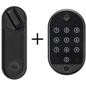 מנעול חכם לדלת Linus L2 + קודן טביעת אצבע KeyPad 2 מבית Yale - צבע שחור