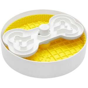 קערת האכלה איטית לכלב מבית Puzzle Feeder צבע צהוב