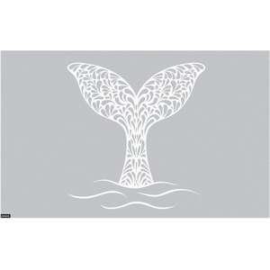 שטיח אמבטיה עם פטנט ספיגה 50x80 ס''מ דגם Art Whale Tail מבית Fennoma - צבע אפור
