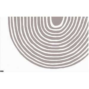 שטיח אמבטיה עם פטנט ספיגה 50x80 ס''מ דגם Art Rainbow מבית Fennoma - צבע לבן ואפור