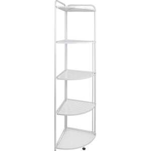 ארגונית פינתית מתקפלת 5 מדפים מבית Bpatent צבע לבן