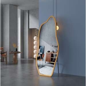 מראת גוף אמורפית סטנד ותלייה מסגרת עץ 80x180 ס''מ דגם Coronia מבית Star Shop