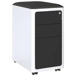 שידת מגירות עם גלגלים דגם Flat מבית Keisar - צבע שחור