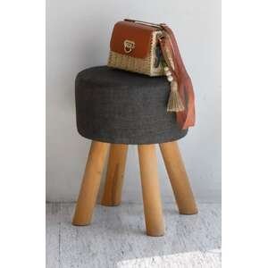 שרפרף ישיבה בד אריג דגם Aline מבית StarShop - צבע שחור