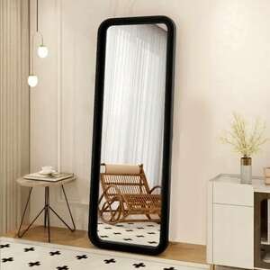 מראת גוף מלבנית עומדת מסגרת שחורה 160x60 ס''מ מבית HomeSet