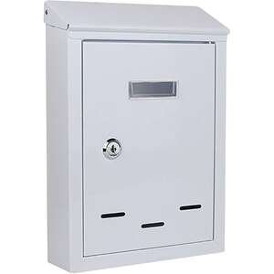 תיבת דואר עם מנעול + 2 מפתחות Smith CT-3 - צבע לבן