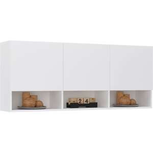 ארון שירות עליון למטבח 3 דלתות 1.44 מטר דגם Orbit מבית Tudo Design - צבע לבן