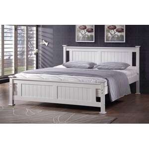 מיטה זוגית מעץ מלא למזרן בגודל 140x190 ס''מ דגם Baleno מבית Bradex - צבע לבן