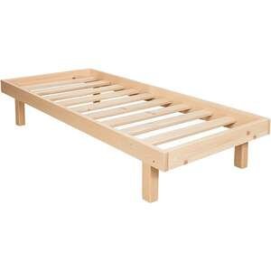 בסיס מיטת יחיד מעץ אורן מלא עם מסגרת דגם Baza מבית Bradex בגודל 90x190 ס''מ