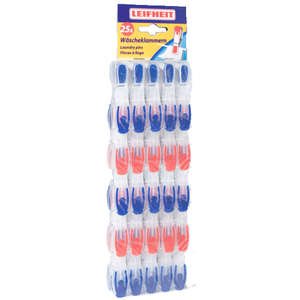 סט 25 אטבי כביסה בצבעים אדום/כחול - Leifheit