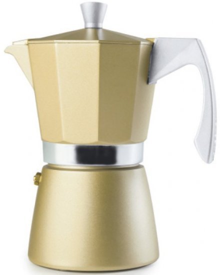 Ibili EVVA מקינטה עם מתאם 3/6 כוסות זהב