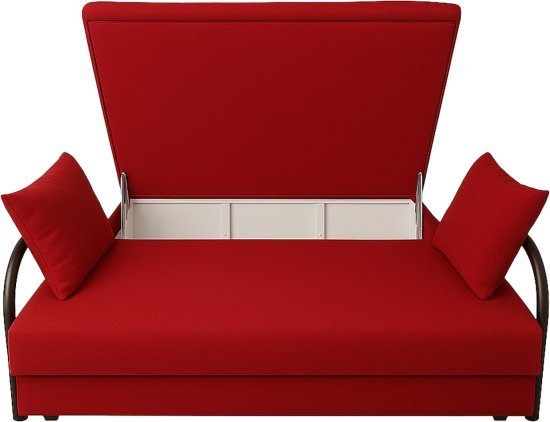 ספה נפתחת עם ארגז מצעים דגם שיר King Comfort – צבע אדום