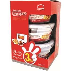 מארז 3 קופסאות זכוכית 380 מל Lock & Lock