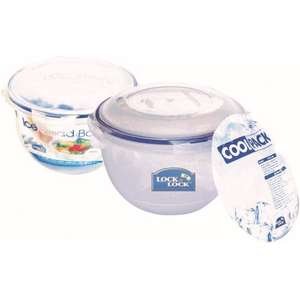 קערת סלט 2.4 ליטר Lock & Lock עם מכסה ושקית קרח